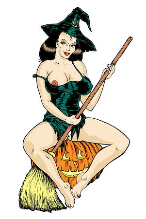 Super sexy witch. Stock Photo - Budget Royalty-Free & Subscription, Code: 400-07033838