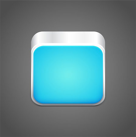 simsearch:400-05131090,k - Vector blank blue app icon Stock Photo - Budget Royalty-Free & Subscription, Code: 400-07044145