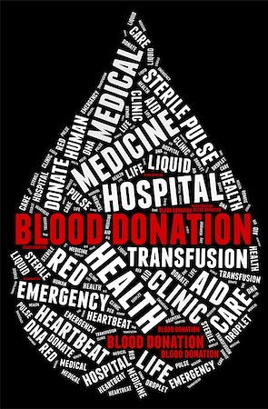 seiksoon (artist) - Blood donation pictogram with white wordings on black background Stockbilder - Microstock & Abonnement, Bildnummer: 400-07044489