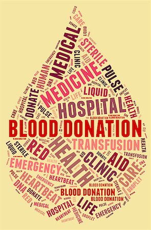 seiksoon (artist) - Blood donation pictogram with red wordings with serum yellow background Stockbilder - Microstock & Abonnement, Bildnummer: 400-07044490