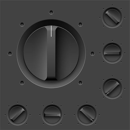 Black control panel with switches. Illustration for design Photographie de stock - Aubaine LD & Abonnement, Code: 400-07044895