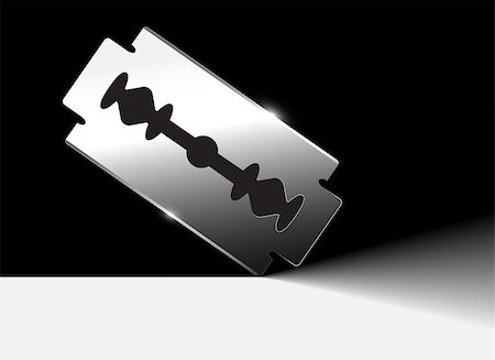 simsearch:700-06808770,k - Shiny razor blade. Vector illustration Stockbilder - Microstock & Abonnement, Bildnummer: 400-07044982