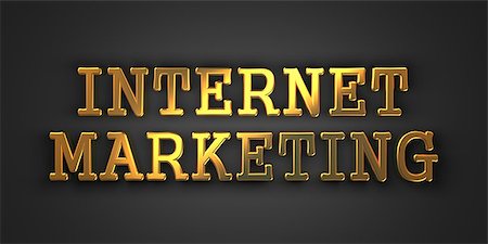 simsearch:400-07045079,k - Internet Marketing. Gold Text on Dark Background. Business Concept. 3D Render. Stock Photo - Budget Royalty-Free & Subscription, Code: 400-07045029