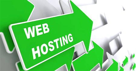 web Hosting - Technology Concept. Green Arrow with "Webinar" slogan on a grey background. 3D Render. Stock Photo - Budget Royalty-Free & Subscription, Code: 400-07045022