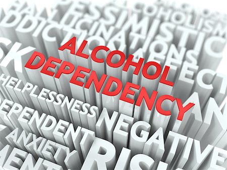 Alcohol Dependency - Wordcloud Medical Concept. The Word in Red Color, Surrounded by a Cloud of Words Gray. Stock Photo - Budget Royalty-Free & Subscription, Code: 400-07045038