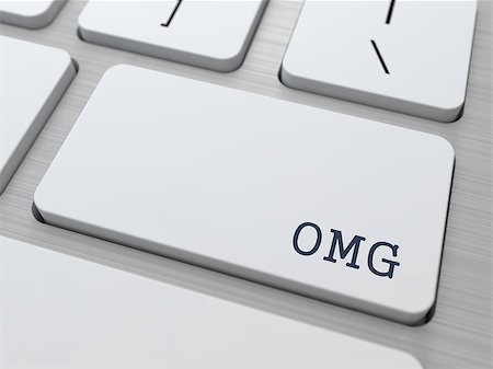 OMG - Oh My God. Internet Concept. Button on Modern Computer Keyboard. Stock Photo - Budget Royalty-Free & Subscription, Code: 400-07045084