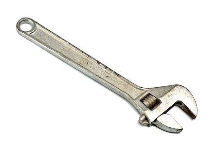 simsearch:400-04009626,k - ajustable spanner isolated on white Foto de stock - Royalty-Free Super Valor e Assinatura, Número: 400-07045155