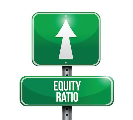 simsearch:400-07050344,k - equity ratio road sign illustrations design over white Fotografie stock - Microstock e Abbonamento, Codice: 400-07045264