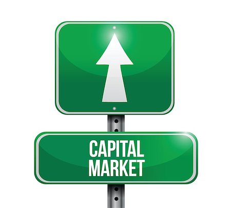 simsearch:400-07050344,k - capital market road sign illustrations design over white Fotografie stock - Microstock e Abbonamento, Codice: 400-07045265