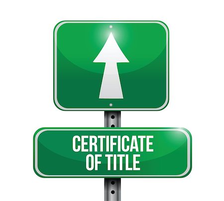 simsearch:400-07050344,k - certificate of title road sign illustrations design over white Fotografie stock - Microstock e Abbonamento, Codice: 400-07045269