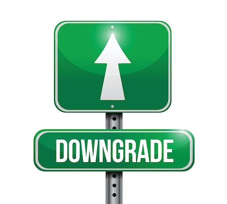 simsearch:400-07050344,k - downgrade road sign illustration design over white Fotografie stock - Microstock e Abbonamento, Codice: 400-07045285