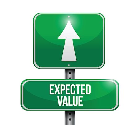 simsearch:400-07050344,k - expected value road sign illustration design over white Fotografie stock - Microstock e Abbonamento, Codice: 400-07045308