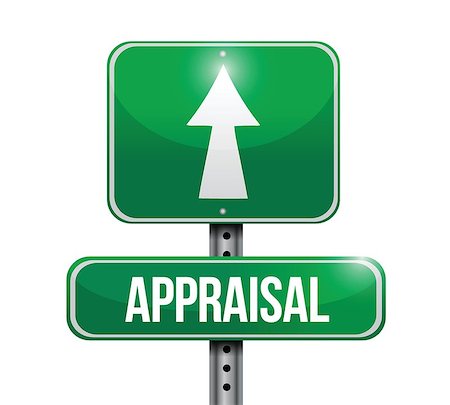 simsearch:400-07050344,k - appraisal road sign illustrations design over white Fotografie stock - Microstock e Abbonamento, Codice: 400-07045338