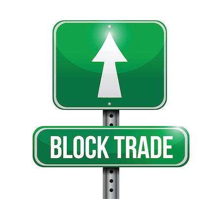 simsearch:400-07050344,k - block trade road sign illustrations design over white Fotografie stock - Microstock e Abbonamento, Codice: 400-07045341