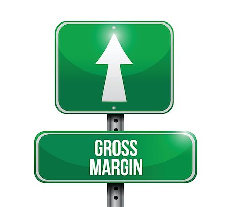 simsearch:400-07050344,k - gross margin road sign illustration design over white Fotografie stock - Microstock e Abbonamento, Codice: 400-07045352