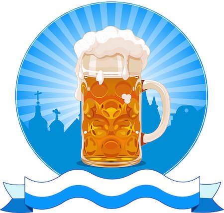 Oktoberfest  design with beer glass Stock Photo - Budget Royalty-Free & Subscription, Code: 400-07045520