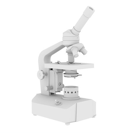 White microscope. Isolated render on a white background Photographie de stock - Aubaine LD & Abonnement, Code: 400-07045834