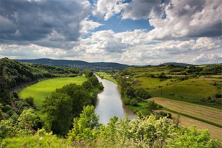 simsearch:400-06918860,k - View from the hill into the valley with the Berounka river Stock Photo - Budget Royalty-Free & Subscription, Code: 400-07045974