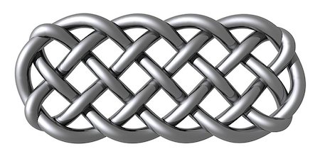 drizzd (artist) - metal celtic knots on white background Foto de stock - Royalty-Free Super Valor e Assinatura, Número: 400-07046145