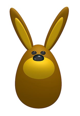 simsearch:400-06866996,k - egg shaped bunny on white background - 3d illustration Foto de stock - Super Valor sin royalties y Suscripción, Código: 400-07046147