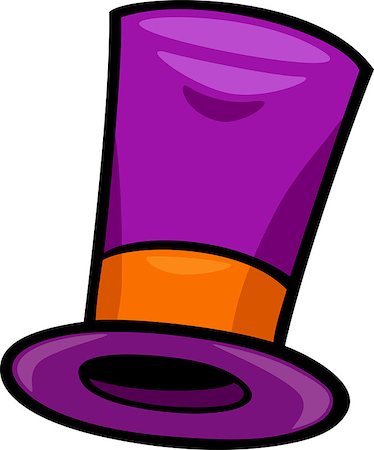 simsearch:400-07049289,k - Cartoon Illustration of Purple Hat Clip Art Photographie de stock - Aubaine LD & Abonnement, Code: 400-07046844