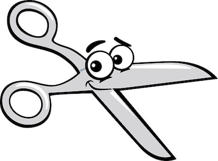simsearch:400-07049289,k - Cartoon Illustration of Funny Scissors Clip Art Photographie de stock - Aubaine LD & Abonnement, Code: 400-07046861