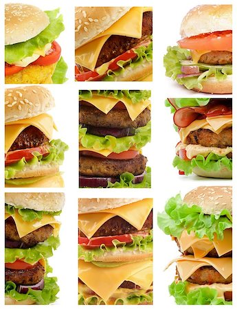 simsearch:400-06330800,k - Collection of Various Beef, Cheese, Bacon and Chicken Burgers Stock Photo - Budget Royalty-Free & Subscription, Code: 400-07047076