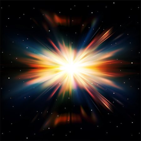 abstract black space background with stars and supernova Fotografie stock - Microstock e Abbonamento, Codice: 400-07047365