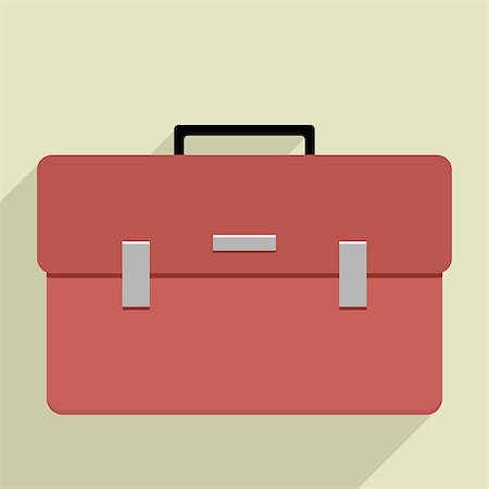 financial portfolio - minimalistic illustration of a business briefcase Stock Photo - Budget Royalty-Free & Subscription, Code: 400-07047512