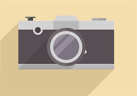 simsearch:400-06630396,k - minimalistic illustration of a retro style camera Foto de stock - Super Valor sin royalties y Suscripción, Código: 400-07047522