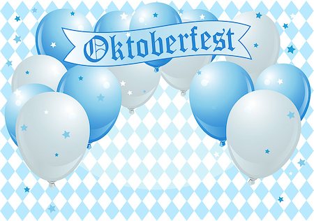 Oktoberfest Celebration Background with Copy Balloons Stock Photo - Budget Royalty-Free & Subscription, Code: 400-07047636