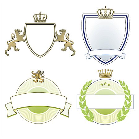 Heraldic crown, lions & shields Stock Photo - Budget Royalty-Free & Subscription, Code: 400-07047779
