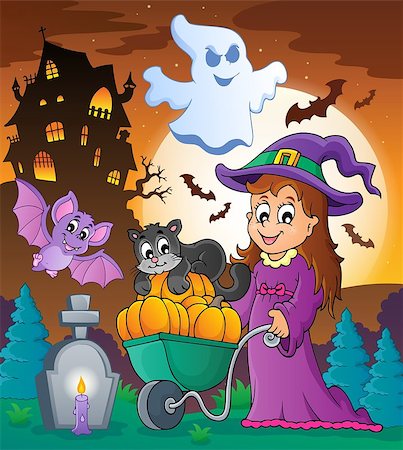 simsearch:400-04133143,k - Halloween theme image 3 - eps10 vector illustration. Stock Photo - Budget Royalty-Free & Subscription, Code: 400-07048115