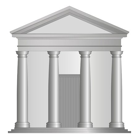 simsearch:400-07038923,k - ancient roman temple with tuscany columns Stock Photo - Budget Royalty-Free & Subscription, Code: 400-07048189