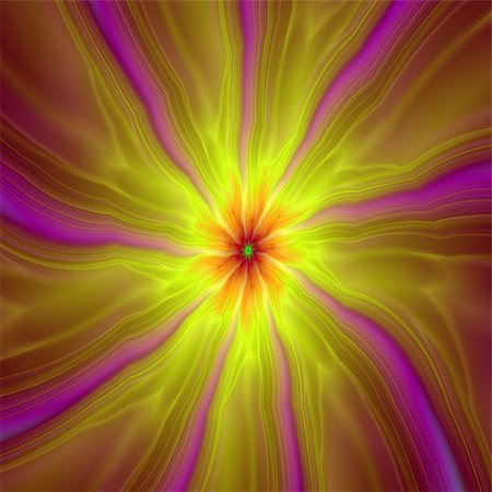 simsearch:400-06067180,k - Digital fractal image with an abstract design in yellow, pink and orange. Foto de stock - Super Valor sin royalties y Suscripción, Código: 400-07048362