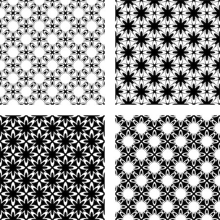 endless - Design seamless monochrome pattern. Vector art Stock Photo - Budget Royalty-Free & Subscription, Code: 400-07048464