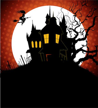 Vector illustration of Halloween dark back Stock Photo - Budget Royalty-Free & Subscription, Code: 400-07048615