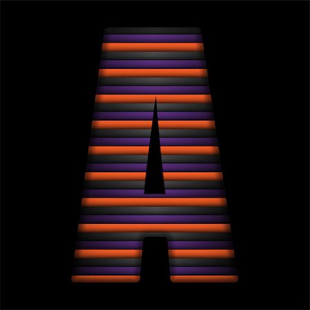 simsearch:400-06422133,k - Vector - Halloween Alphabet Letters Stripe Black Orange Purple Stockbilder - Microstock & Abonnement, Bildnummer: 400-07048636