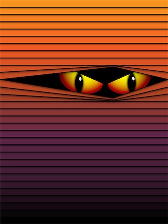 simsearch:400-04399380,k - Vector Halloween Background Scary Eyes Orange Stock Photo - Budget Royalty-Free & Subscription, Code: 400-07048671