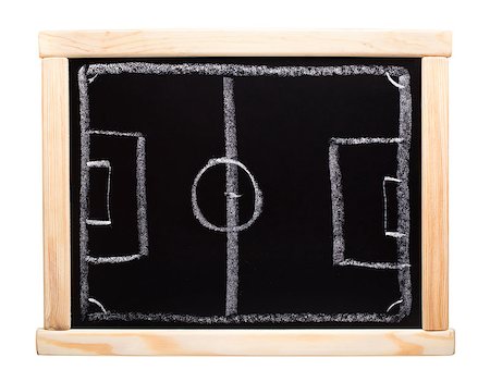 Soccer - Football Strategy planning on black board Stock Photo - Budget Royalty-Free & Subscription, Code: 400-07048725