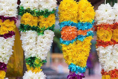 Indian flower garlands for sales during diwali festival Stock Photo - Budget Royalty-Free & Subscription, Code: 400-07048894