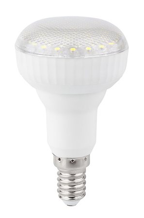 simsearch:622-06397857,k - Closeup of newest LED light bulb isolated on white with clipping path Stockbilder - Microstock & Abonnement, Bildnummer: 400-07049089