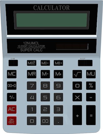 Electornic mathematics calculator. EPS 10 vector format Stock Photo - Budget Royalty-Free & Subscription, Code: 400-07049096