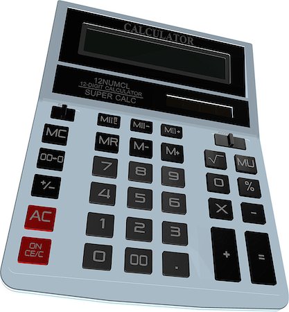 Electornic mathematics calculator. EPS 10 vector format Stock Photo - Budget Royalty-Free & Subscription, Code: 400-07049093