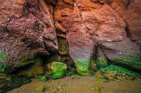 Geological tourist site of Hopewell Rocks in New Brunswick Canada Stock Photo - Budget Royalty-Free & Subscription, Code: 400-07049124