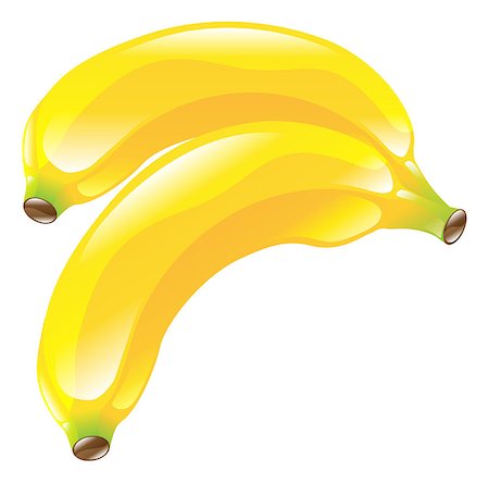 simsearch:400-07049186,k - Illustration of banana fruit icon clipart Foto de stock - Royalty-Free Super Valor e Assinatura, Número: 400-07049187
