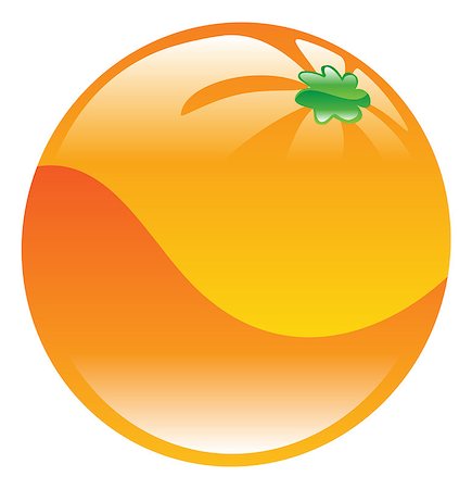 simsearch:400-07049186,k - Illustration of orange fruit icon clipart Foto de stock - Royalty-Free Super Valor e Assinatura, Número: 400-07049189