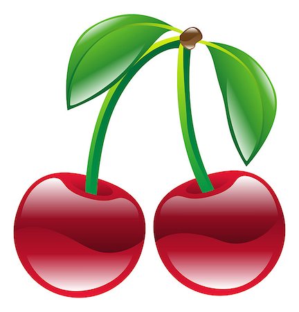 simsearch:400-07049186,k - Illustration of cherry fruit icon clipart Foto de stock - Royalty-Free Super Valor e Assinatura, Número: 400-07049191