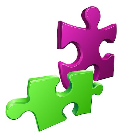 simsearch:400-07049186,k - Illustration of shiny jigsaw puzzle pieces icon Foto de stock - Royalty-Free Super Valor e Assinatura, Número: 400-07049208