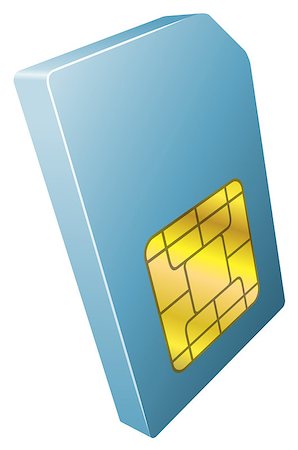 sim card - Illustration of mobile phone sim card icon clipart Stock Photo - Budget Royalty-Free & Subscription, Code: 400-07049203